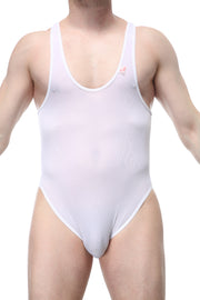 Body jockstring Perruel Plum Blanc