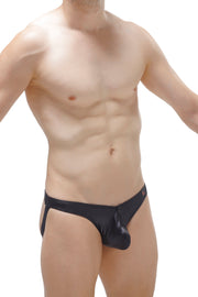 Zipper Wet Jockstring Schwarz